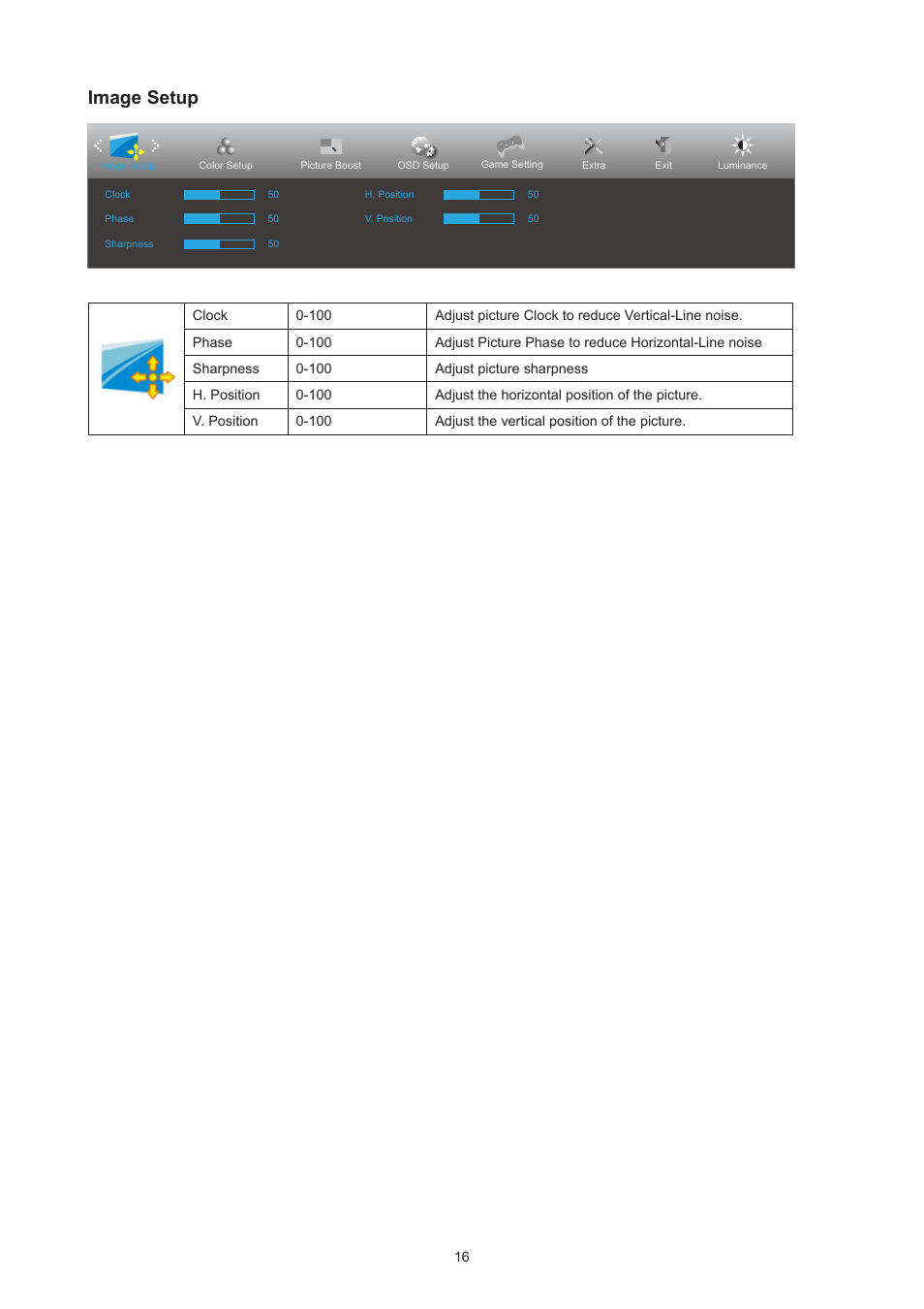 Image setup | AOC 27B3HM 27" Monitor User Manual | Page 18 / 31