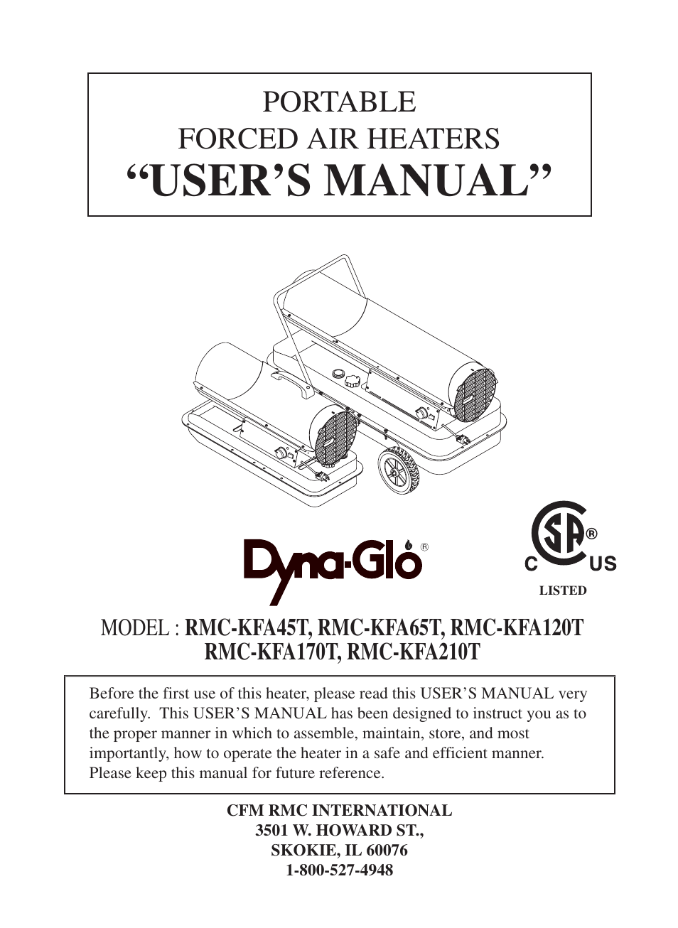 Dyna-Glo RMC-KFA210T User Manual | 28 pages