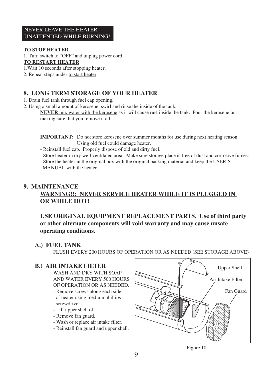 Dyna-Glo RMC-KFA210T User Manual | Page 10 / 28