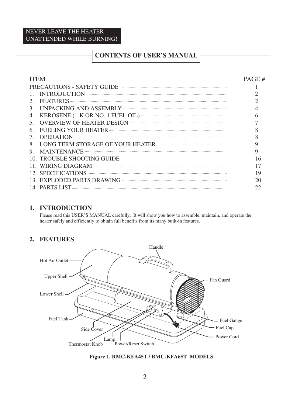 Dyna-Glo RMC-KFA210T User Manual | Page 3 / 28