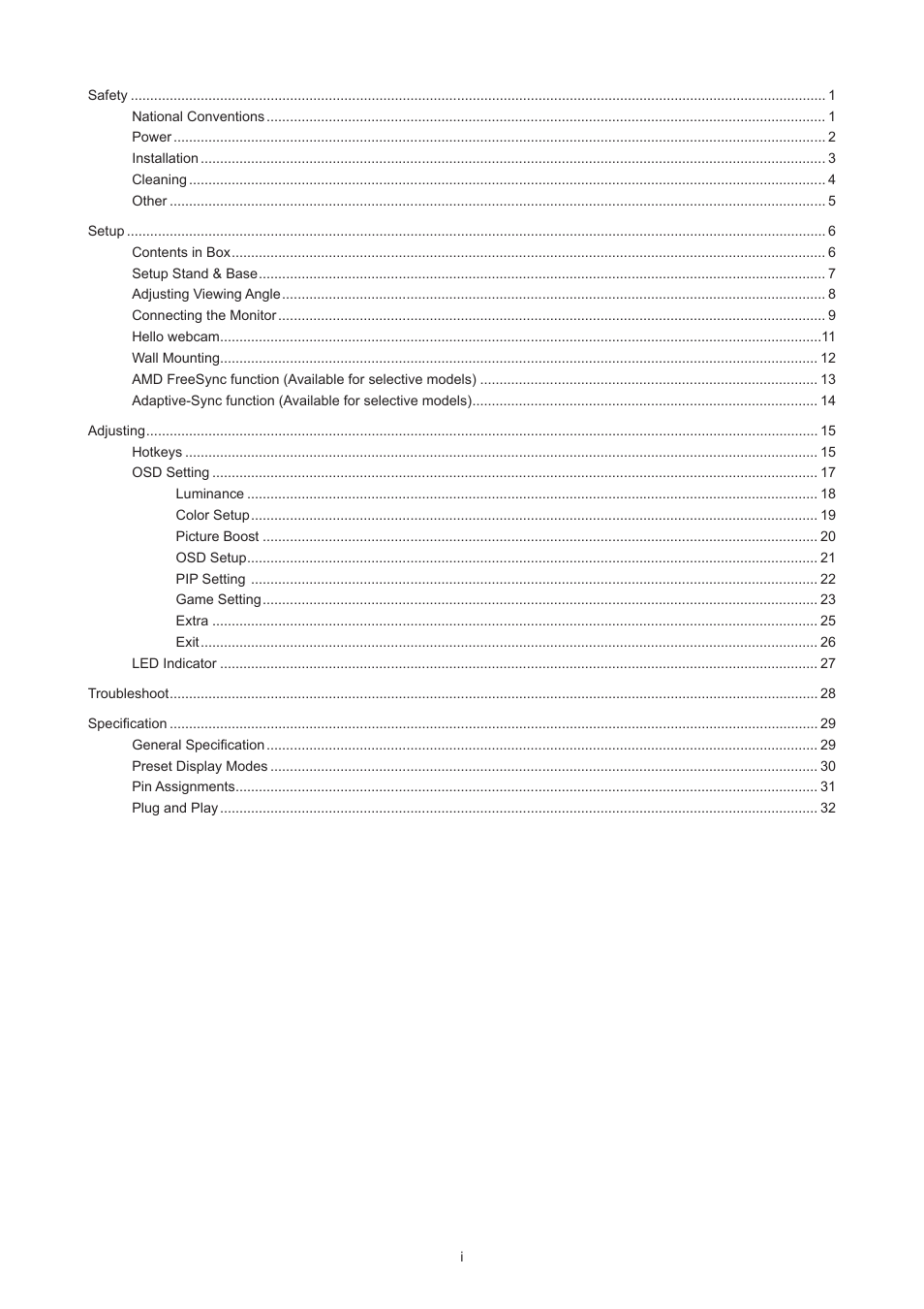 AOC CU34V5CW 34" 1440p Curved Monitor User Manual | Page 2 / 34