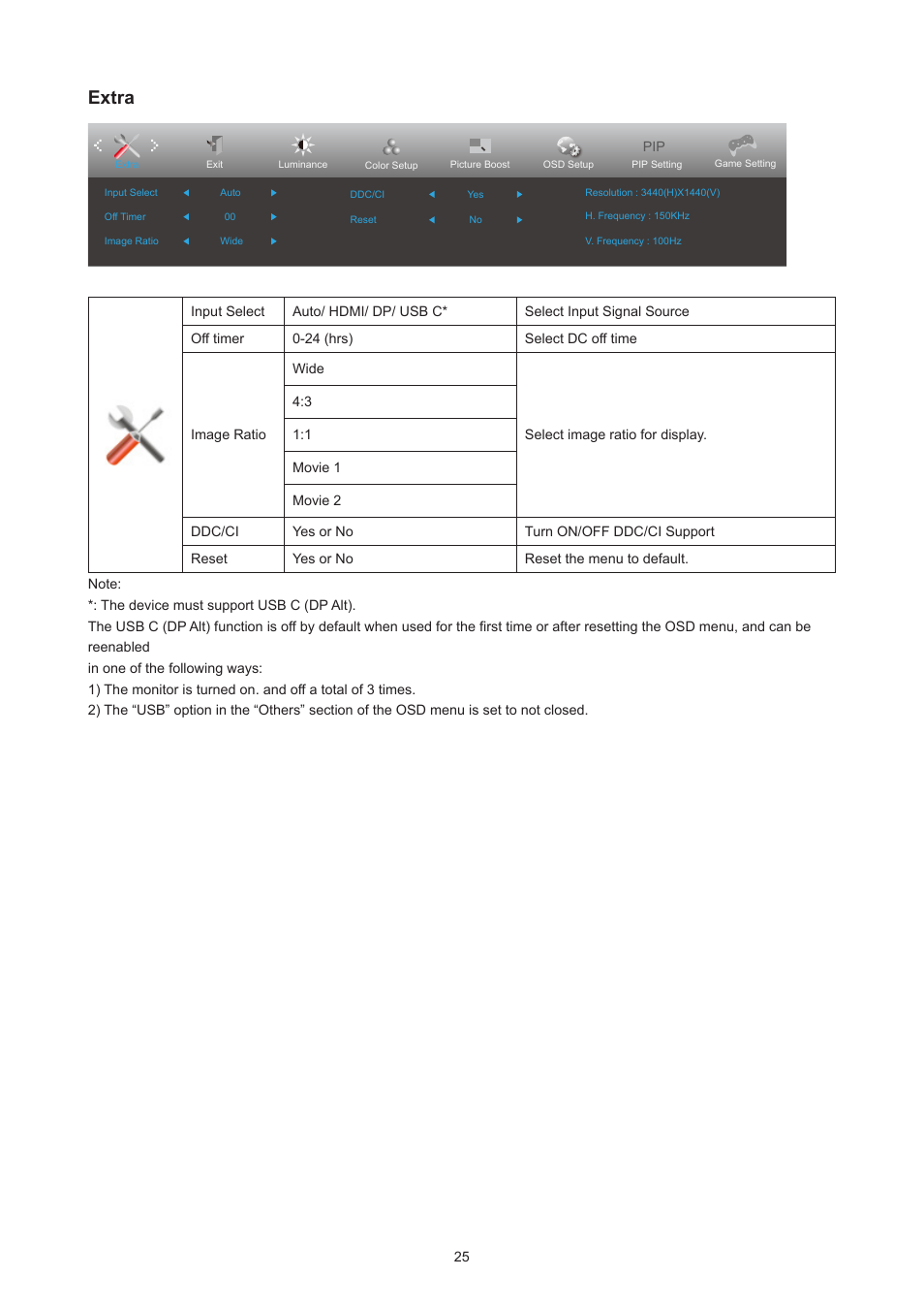 Extra | AOC CU34V5CW 34" 1440p Curved Monitor User Manual | Page 27 / 34