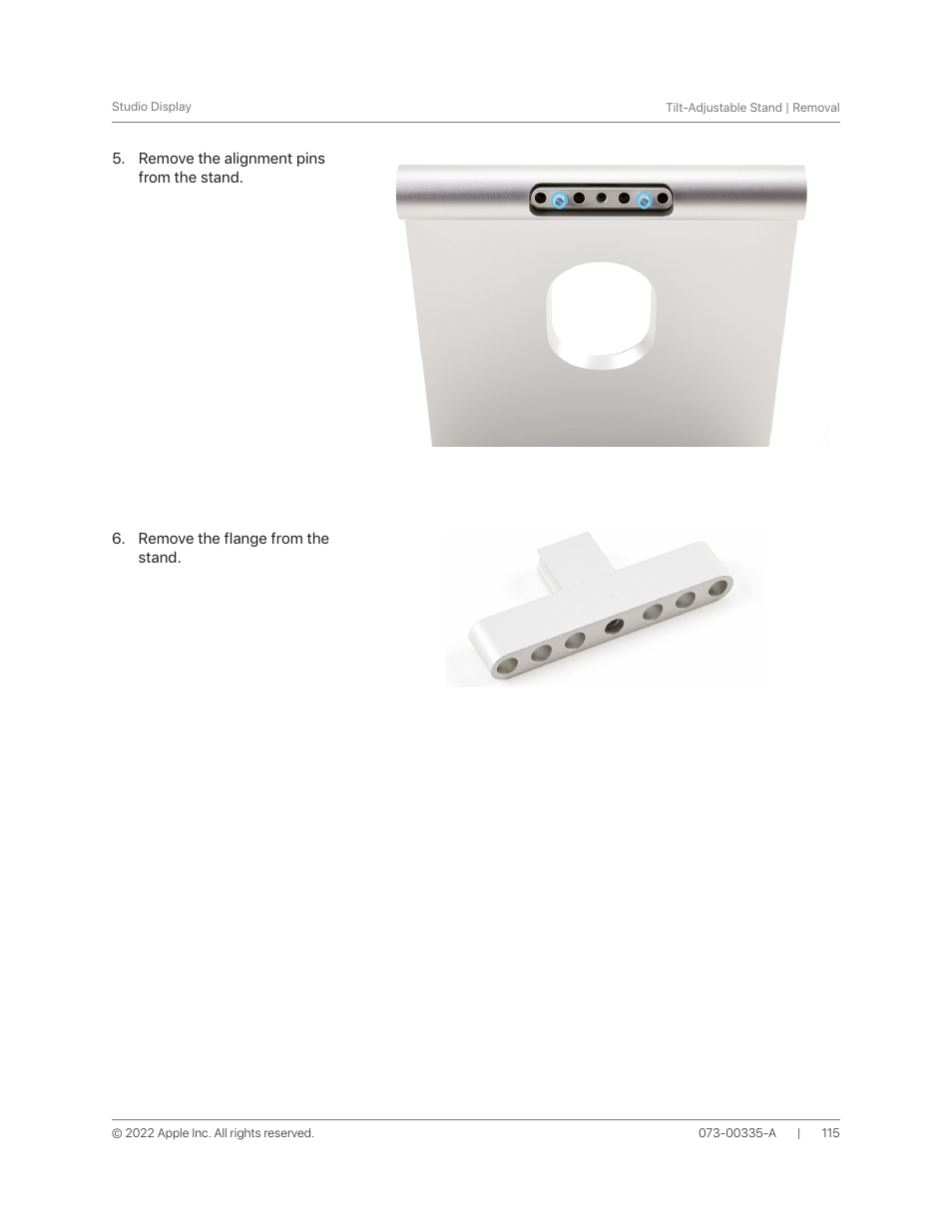 Apple 27" Studio Display (Nano-Texture Glass, Tilt Adjustable Stand) User Manual | Page 115 / 135