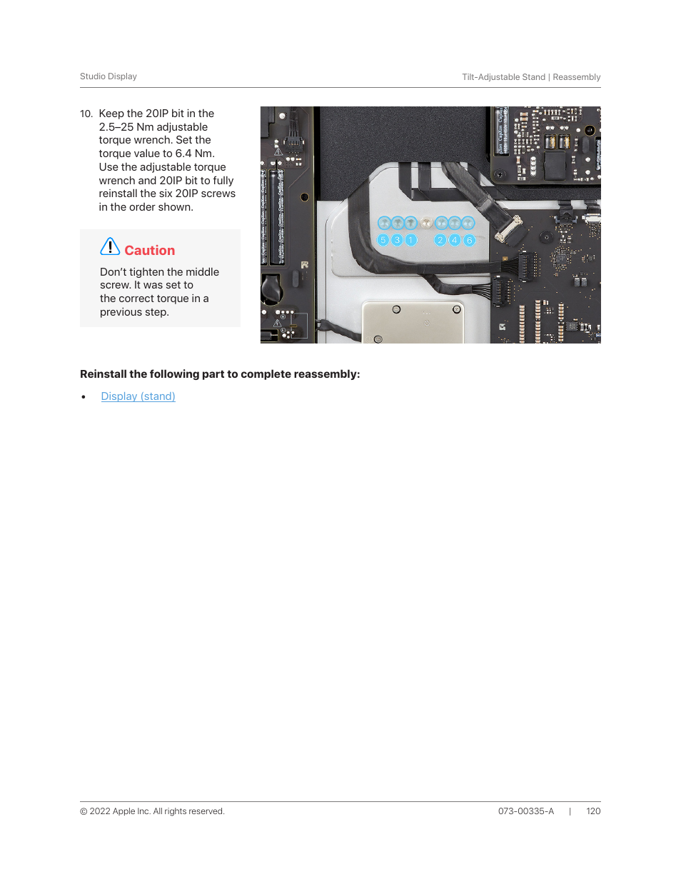 Caution | Apple 27" Studio Display (Nano-Texture Glass, Tilt Adjustable Stand) User Manual | Page 120 / 135