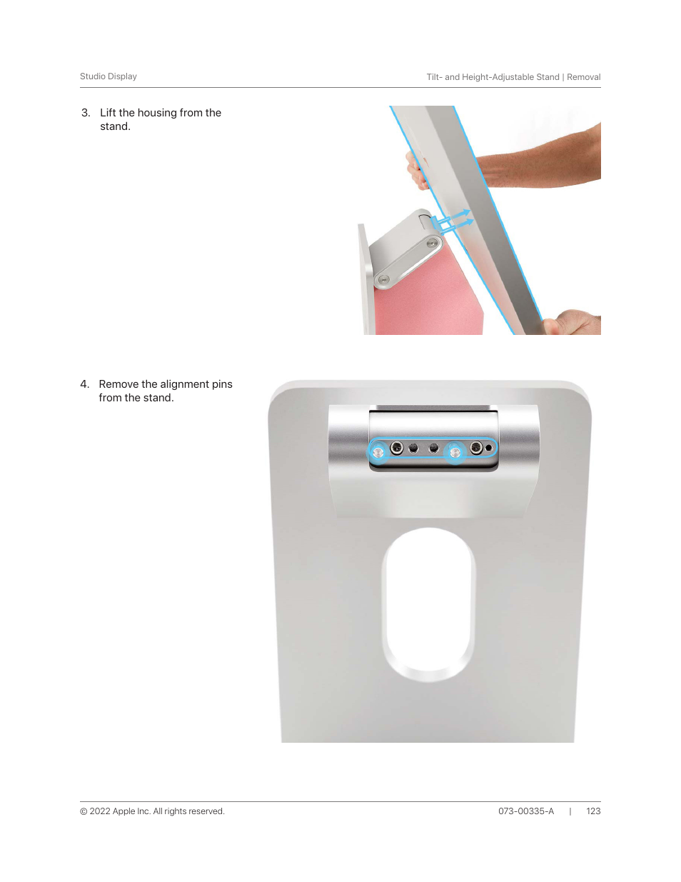 Apple 27" Studio Display (Nano-Texture Glass, Tilt Adjustable Stand) User Manual | Page 123 / 135