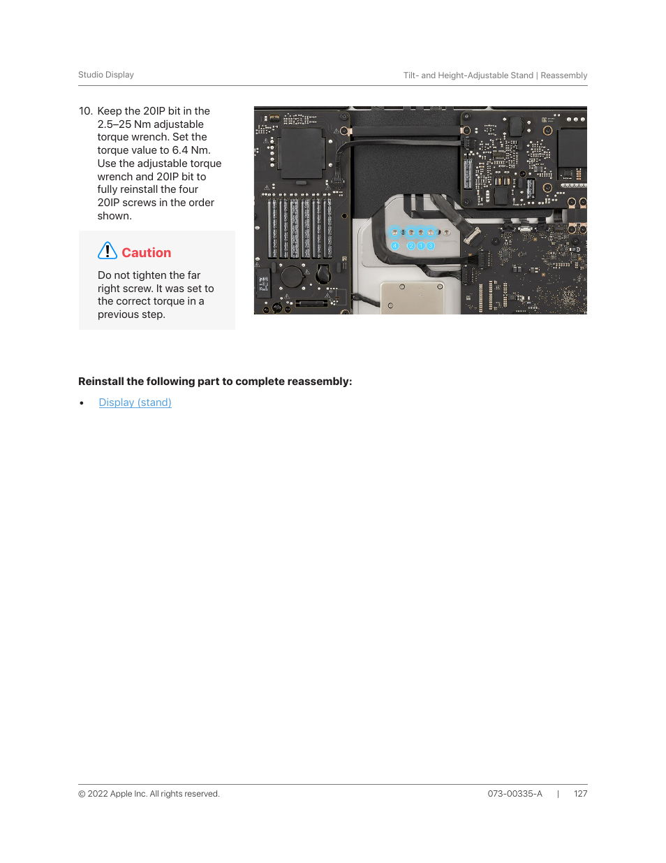 Apple 27" Studio Display (Nano-Texture Glass, Tilt Adjustable Stand) User Manual | Page 127 / 135