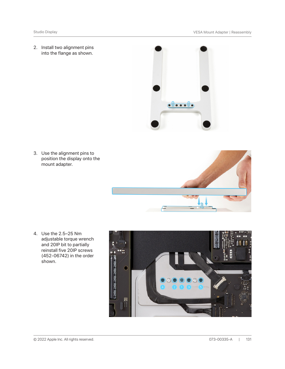 Apple 27" Studio Display (Nano-Texture Glass, Tilt Adjustable Stand) User Manual | Page 131 / 135
