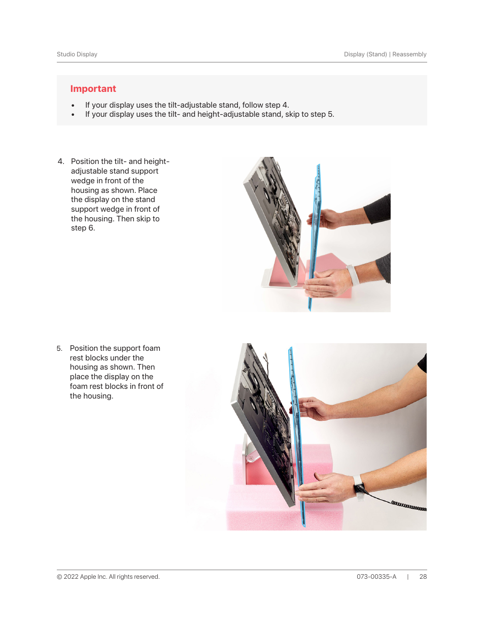 Important | Apple 27" Studio Display (Nano-Texture Glass, Tilt Adjustable Stand) User Manual | Page 28 / 135