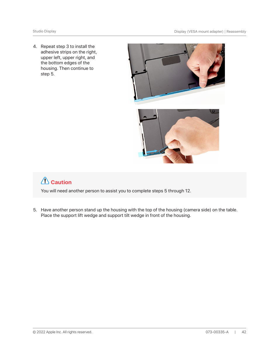 Caution | Apple 27" Studio Display (Nano-Texture Glass, Tilt Adjustable Stand) User Manual | Page 42 / 135
