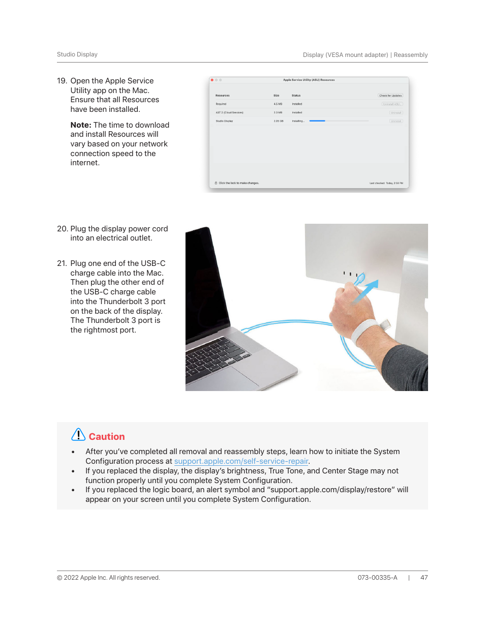 Apple 27" Studio Display (Nano-Texture Glass, Tilt Adjustable Stand) User Manual | Page 47 / 135