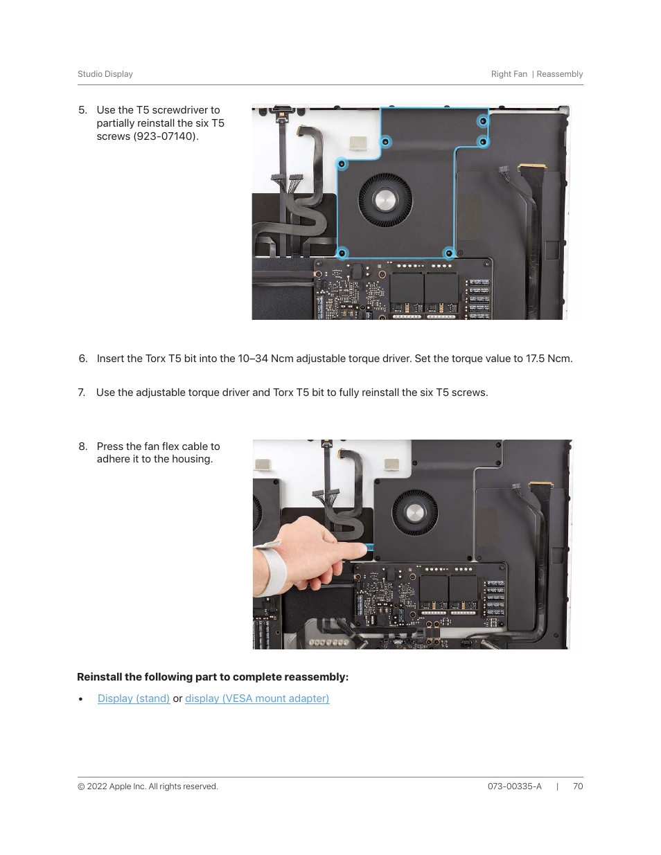 Apple 27" Studio Display (Nano-Texture Glass, Tilt Adjustable Stand) User Manual | Page 70 / 135