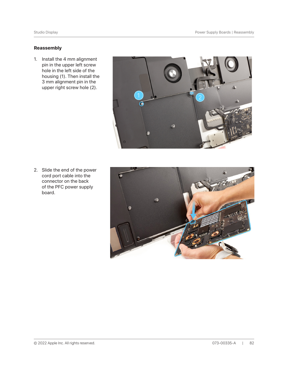 Reassembly | Apple 27" Studio Display (Nano-Texture Glass, Tilt Adjustable Stand) User Manual | Page 82 / 135