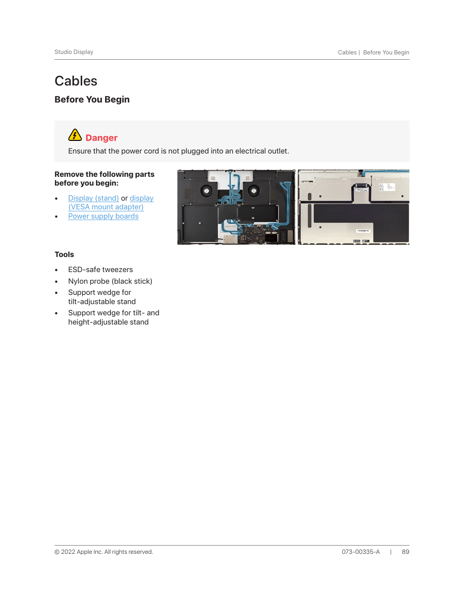 Cables | Apple 27" Studio Display (Nano-Texture Glass, Tilt Adjustable Stand) User Manual | Page 89 / 135