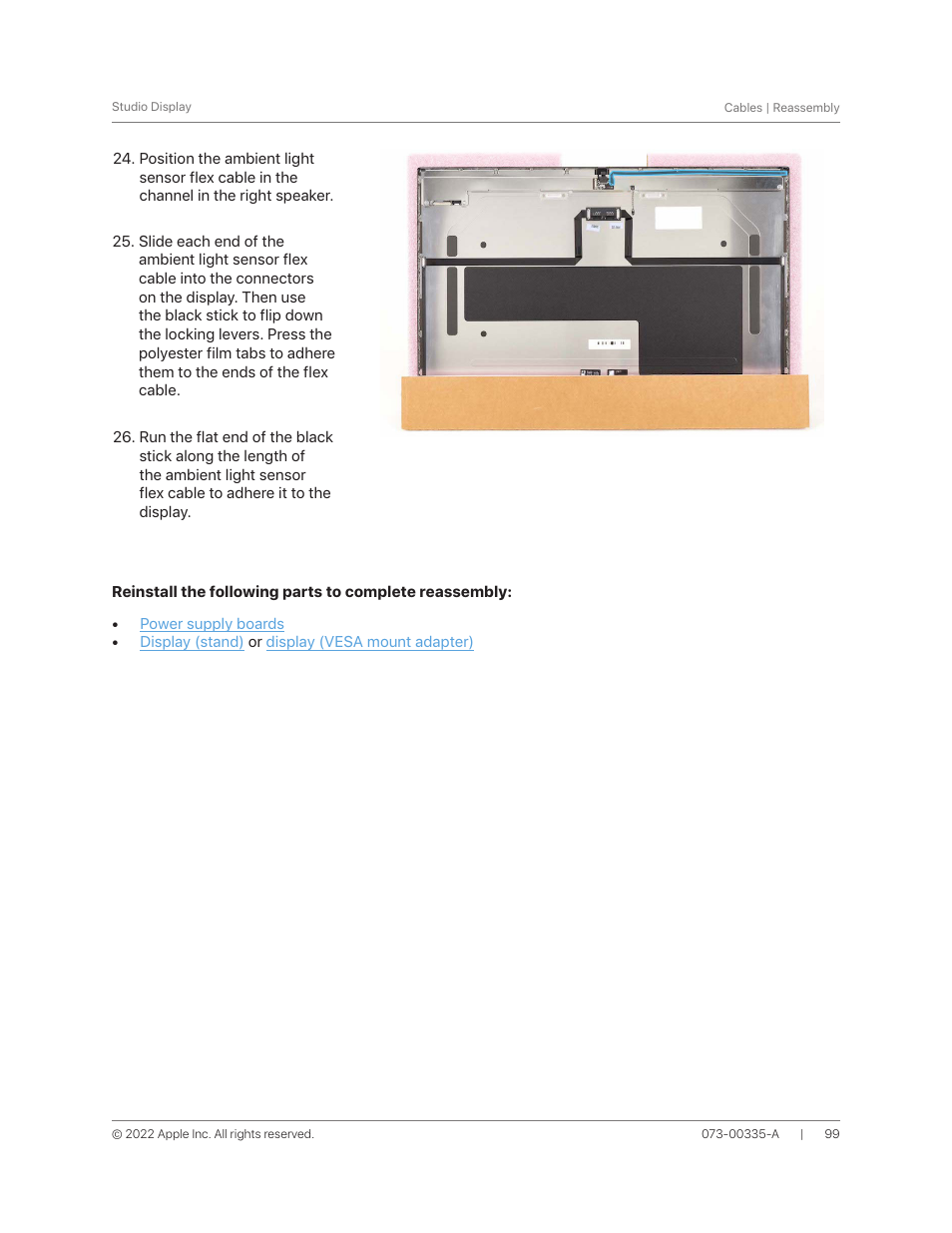 Apple 27" Studio Display (Nano-Texture Glass, Tilt Adjustable Stand) User Manual | Page 99 / 135
