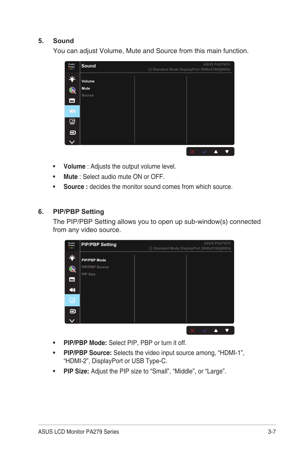 Asus ProArt Display PA279CV 27" 4K HDR Monitor User Manual | Page 23 / 31
