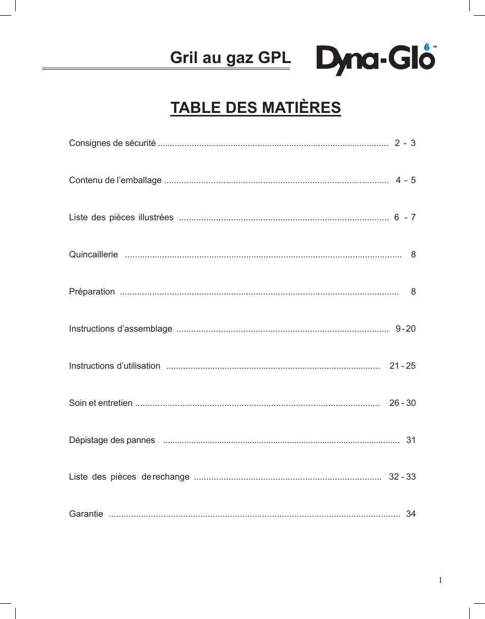 Dyna-Glo LP Gas Grill DGP350NP User Manual | Page 39 / 108