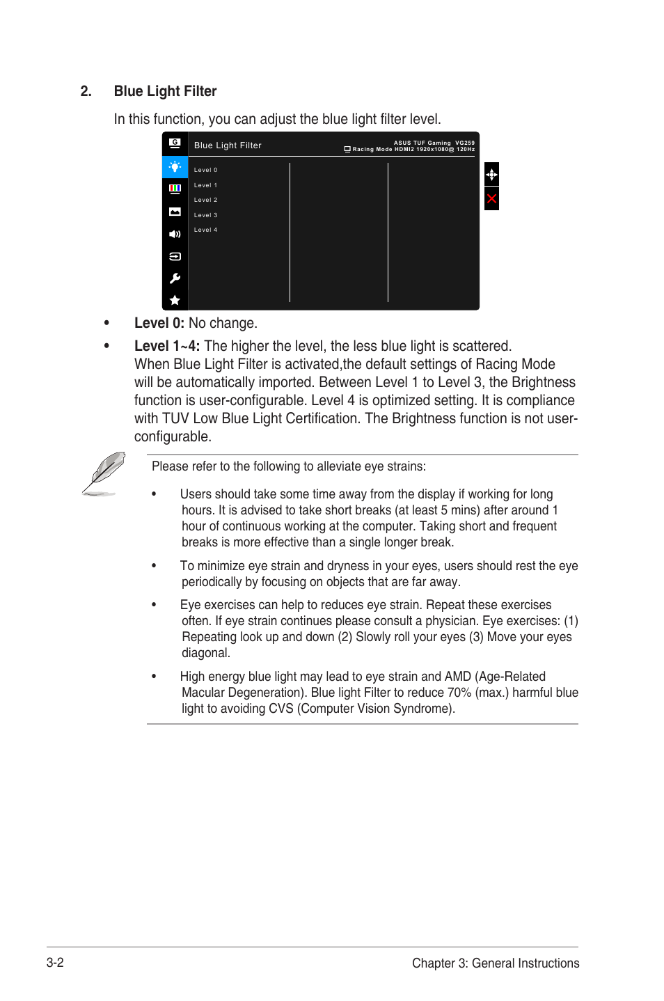 Asus TUF Gaming VG259QR 24.5" 16:9 165 Hz IPS Gaming Monitor User Manual | Page 20 / 31