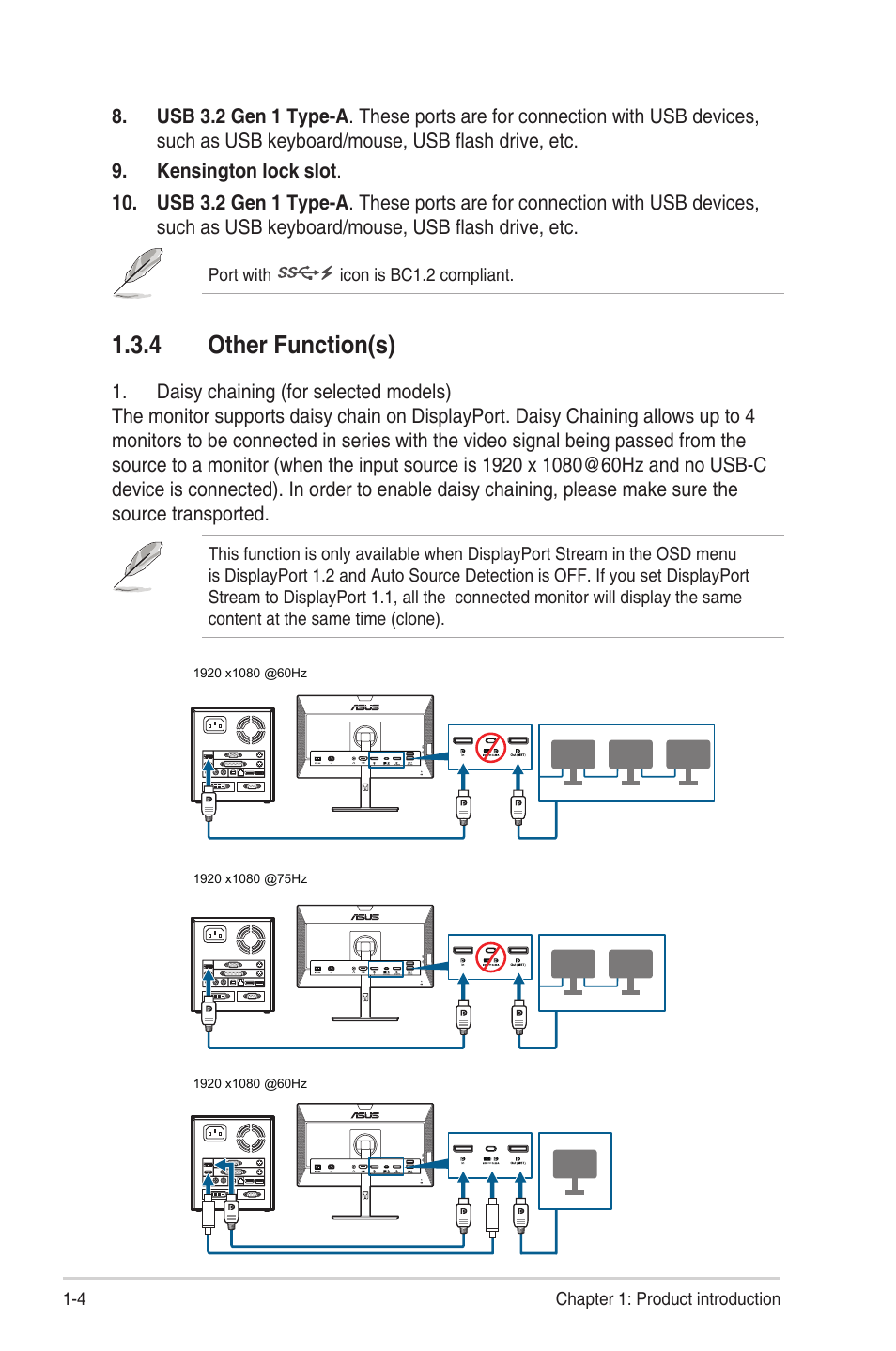 4 other function(s), Other function(s) -4 | Asus ProArt Display PA247CV 23.8" 16:9 Adaptive-Sync IPS Monitor User Manual | Page 14 / 33