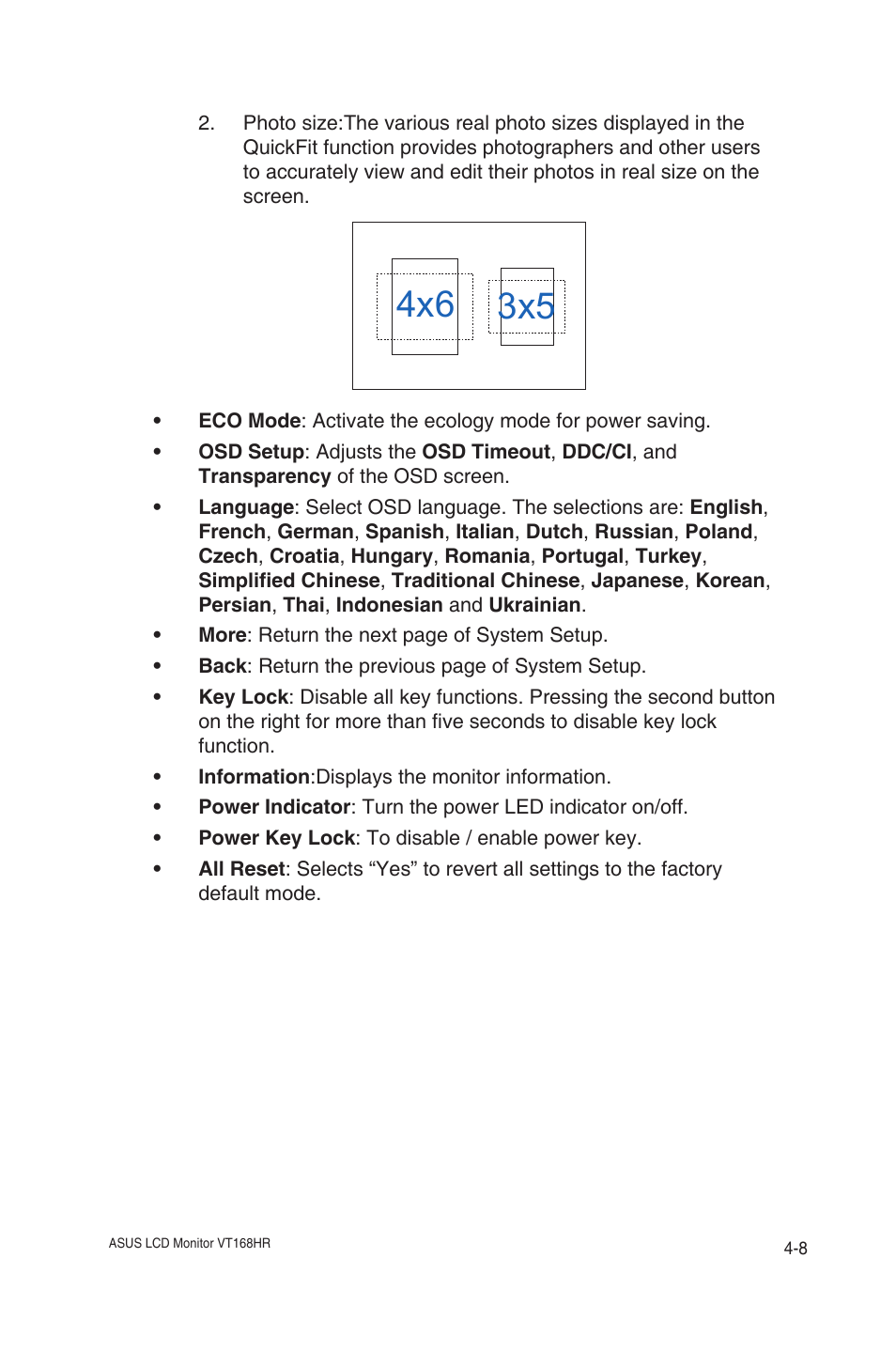 3x5 4x6 | Asus VT168HR 15.6" Multi-Touch Monitor User Manual | Page 27 / 31