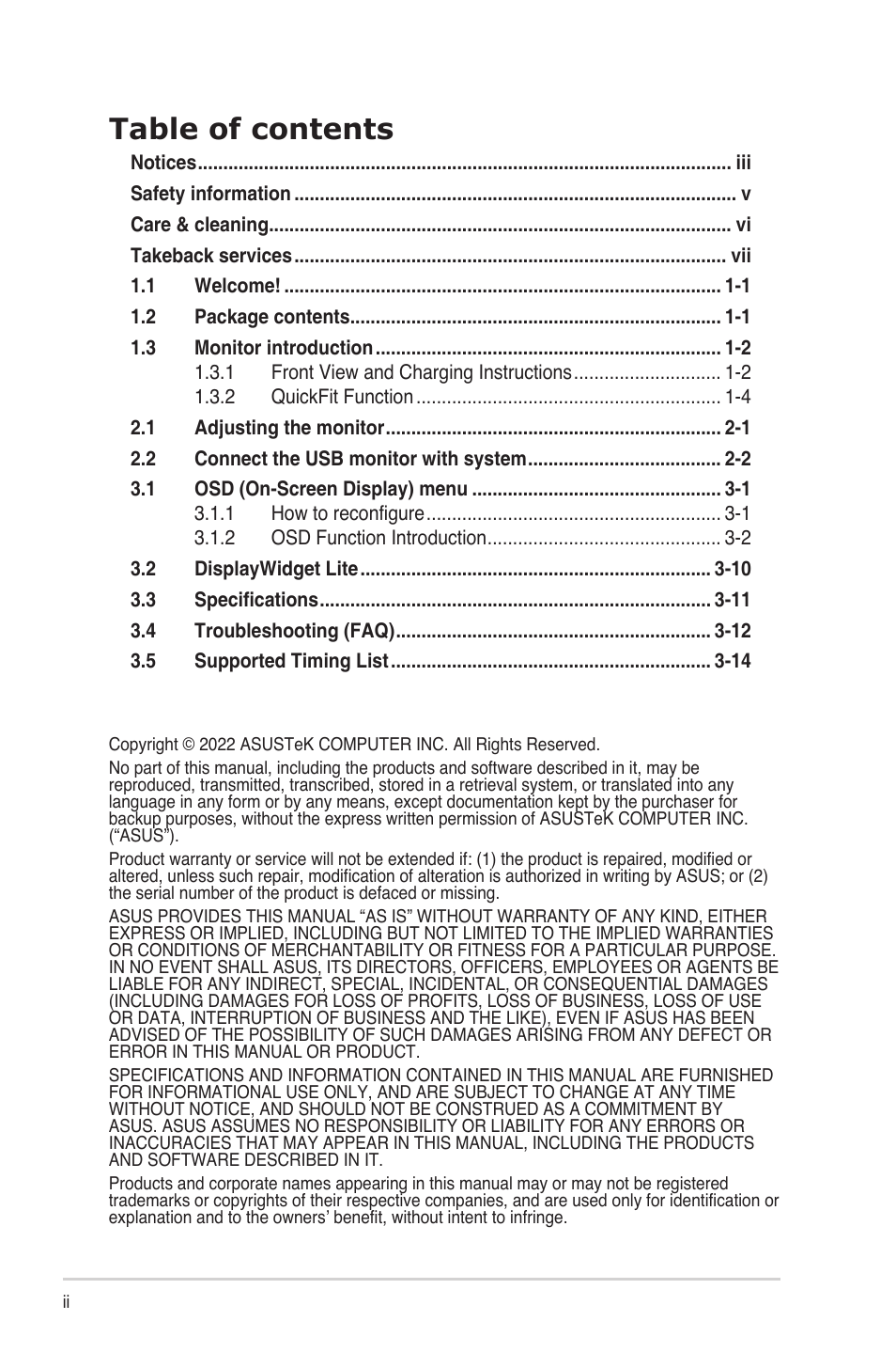 Asus ZenScreen MB16AHG 15.6" 144 Hz Portable Monitor User Manual | Page 2 / 27