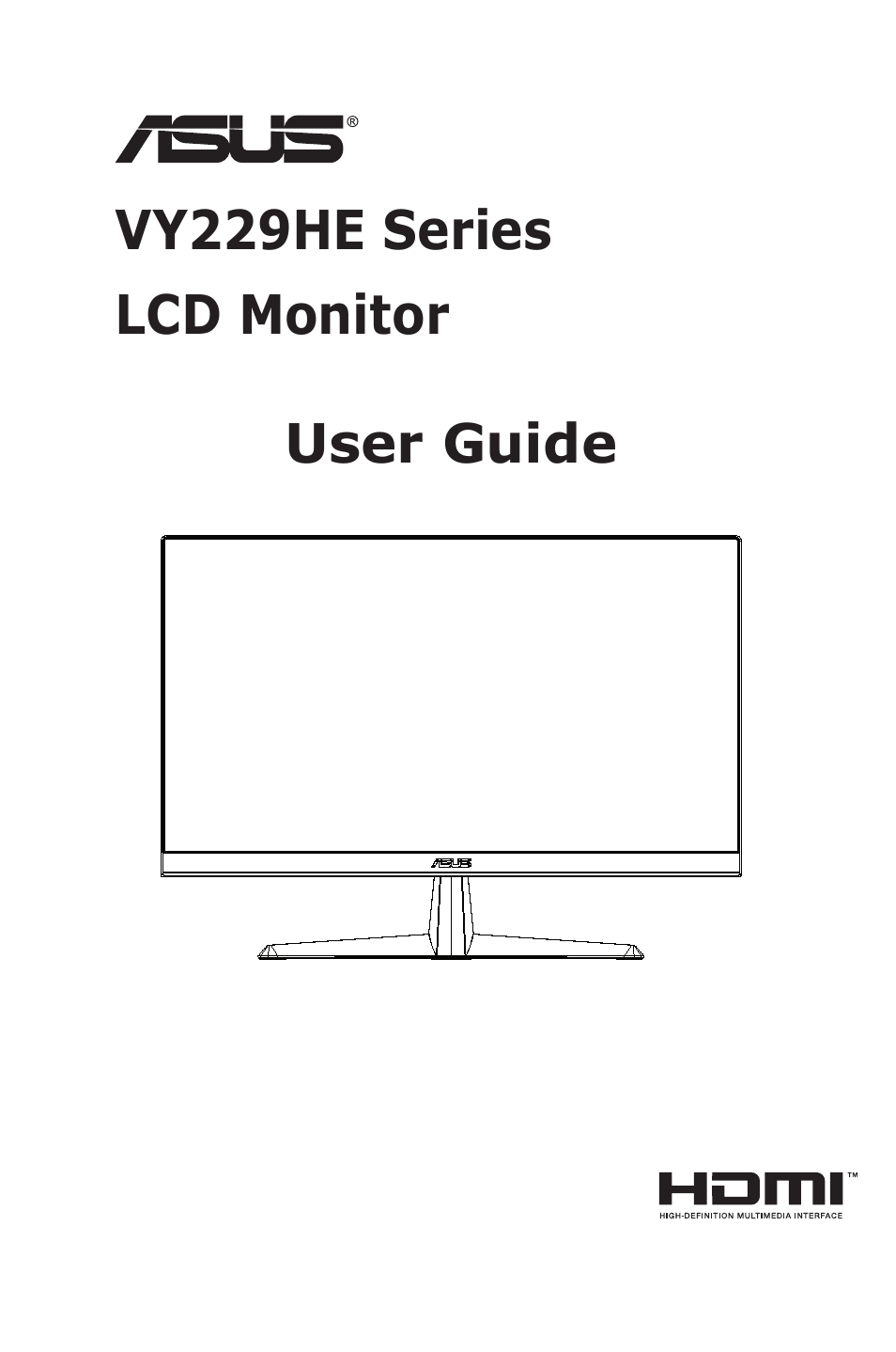 Asus VY229HE Eye Care 21.45" Monitor User Manual | 35 pages