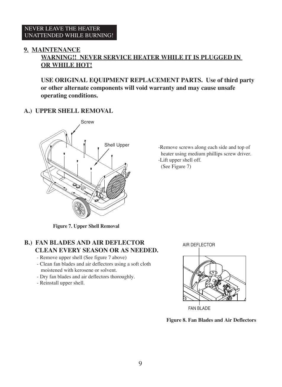 Dyna-Glo Kerosene Portable Forced Air Heaters KFA400DGD User Manual | Page 10 / 24