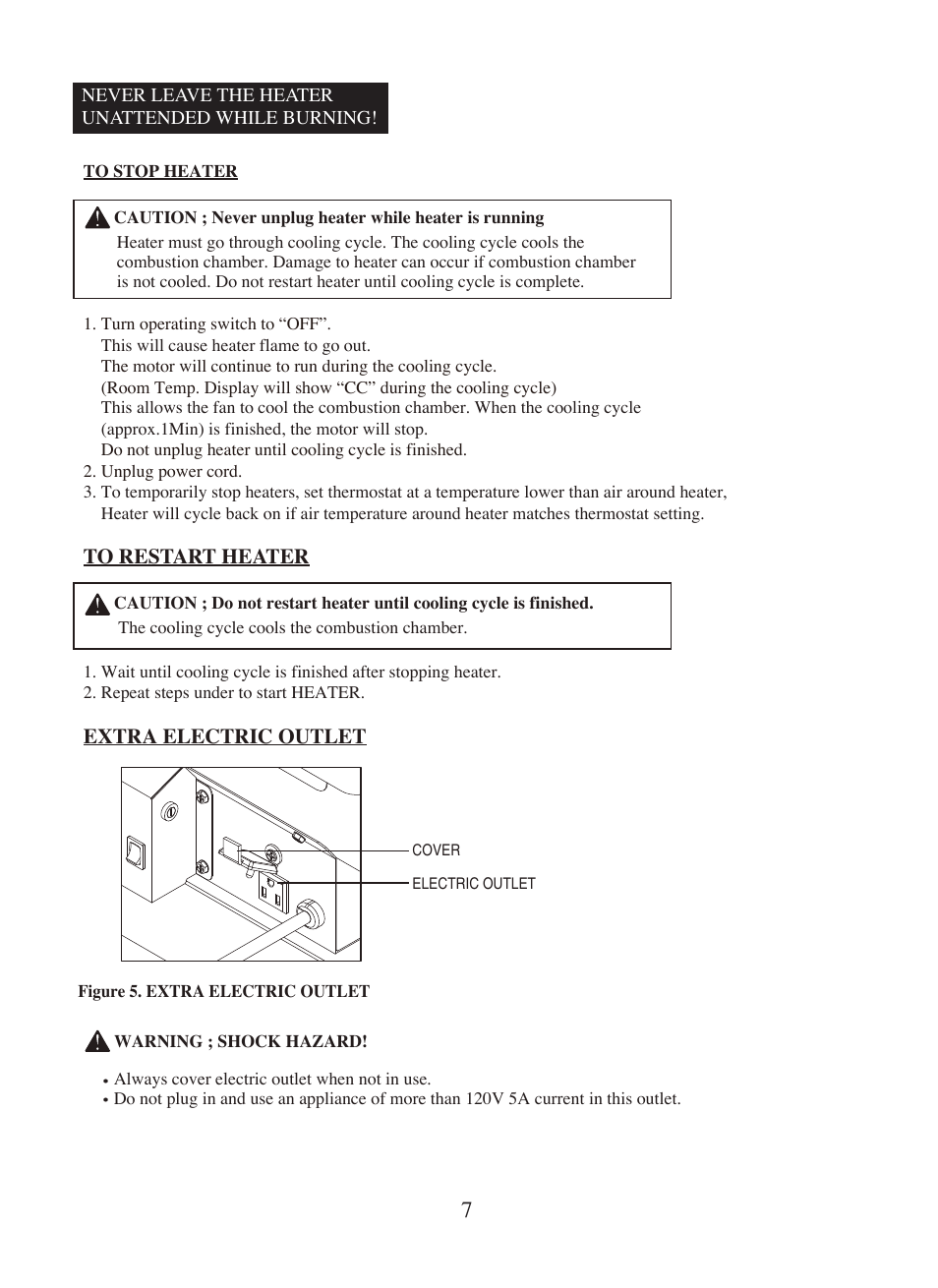 Extra electric outlet | Dyna-Glo Kerosene Portable Forced Air Heaters KFA400DGD User Manual | Page 8 / 24