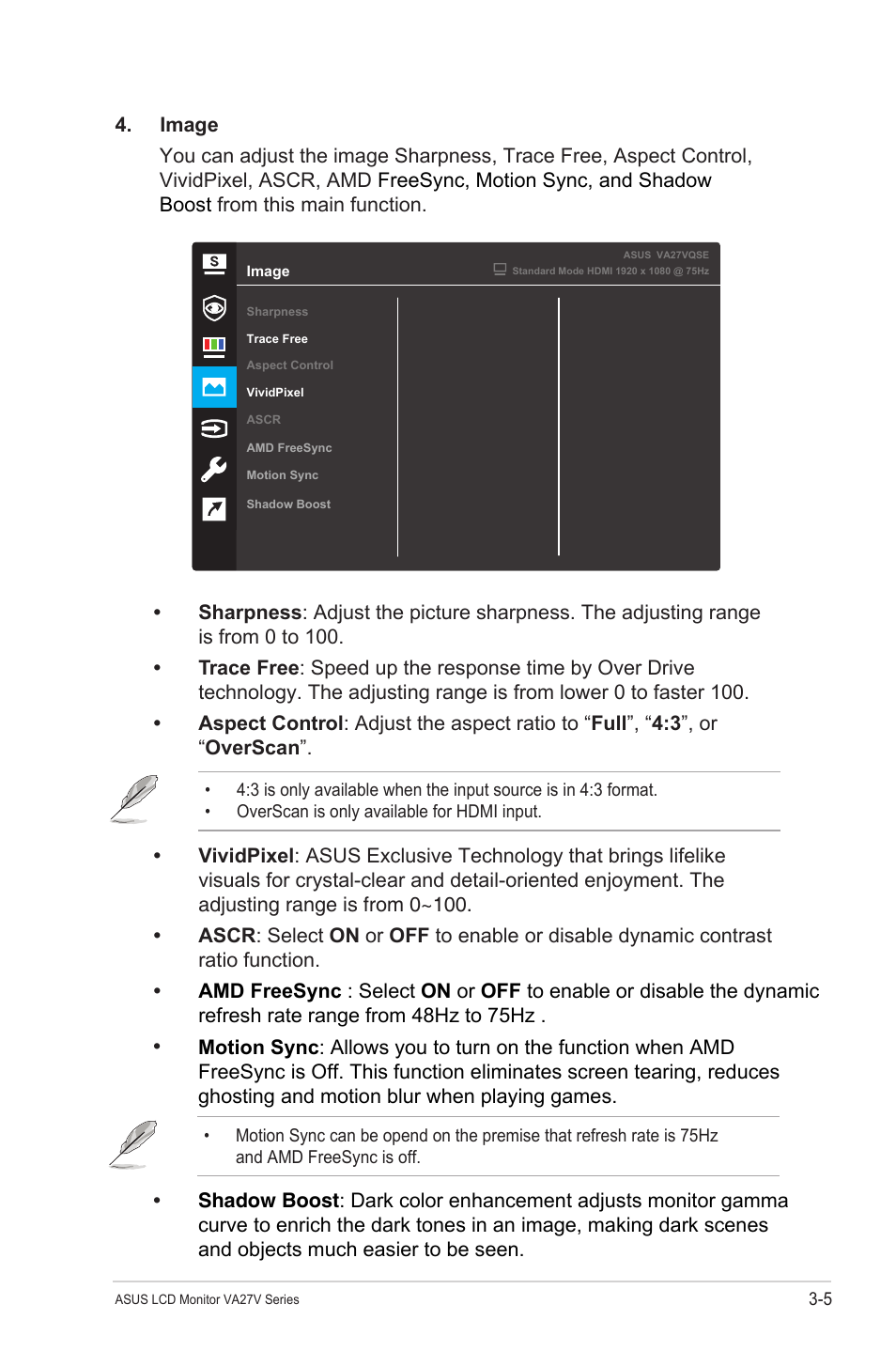 Asus VA27VQSE 27" Curved Monitor User Manual | Page 18 / 27