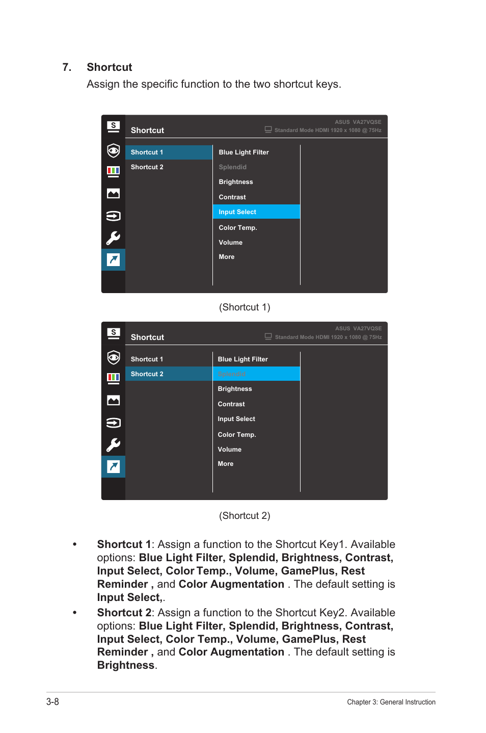 Asus VA27VQSE 27" Curved Monitor User Manual | Page 21 / 27