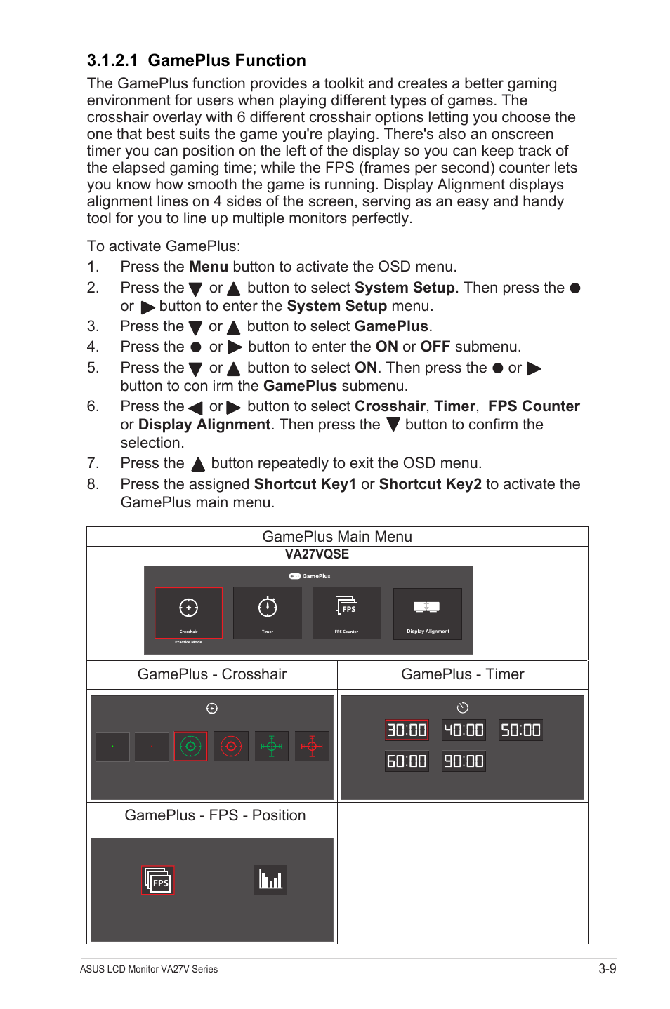 Asus VA27VQSE 27" Curved Monitor User Manual | Page 22 / 27