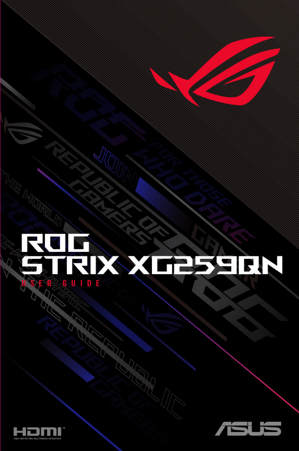 Asus Republic of Gamers Strix XG259QN 24.5" HDR 380 Hz Gaming Monitor User Manual | 32 pages