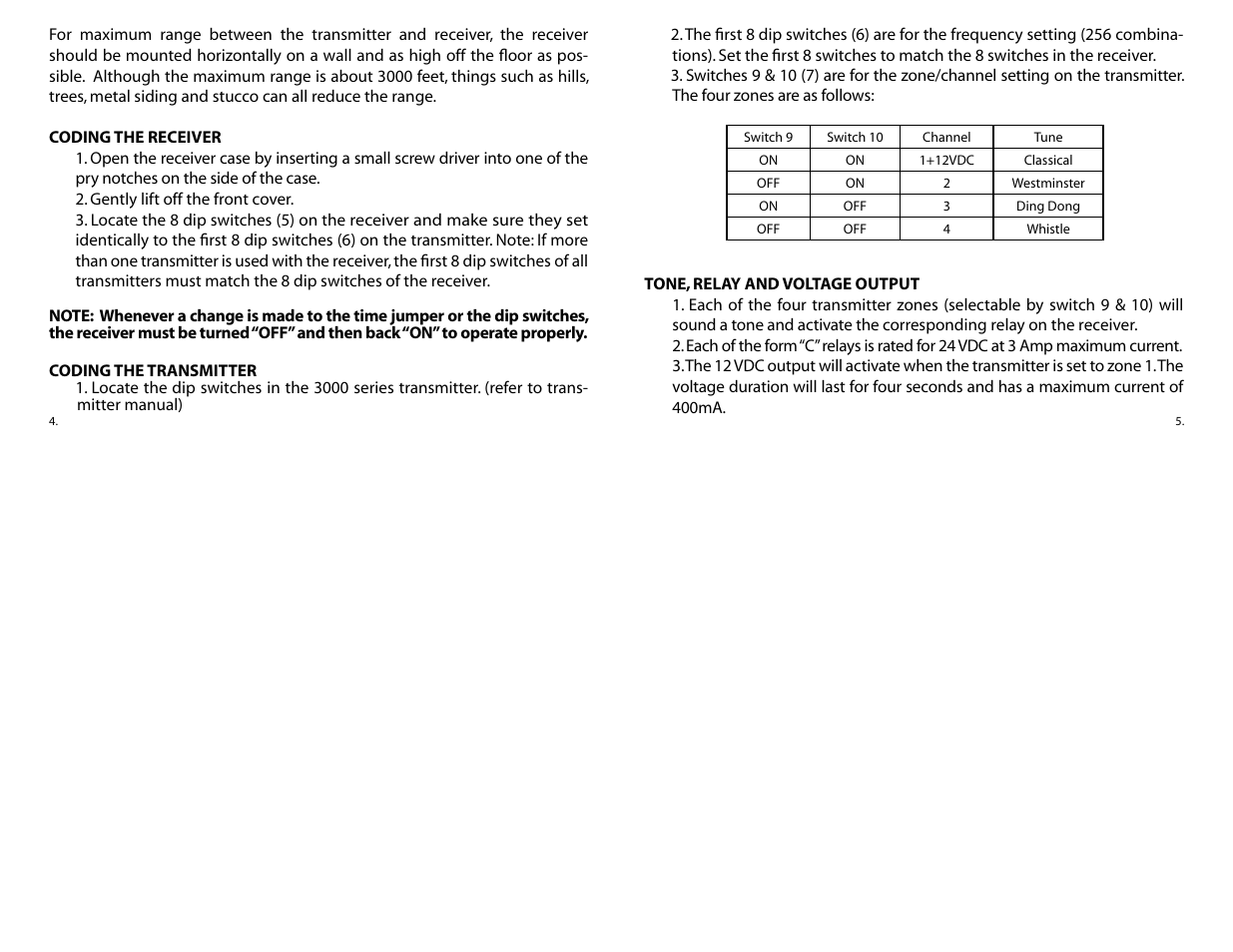Dakota Alert WIRELESS RECEIVER WR-3000 User Manual | Page 3 / 5