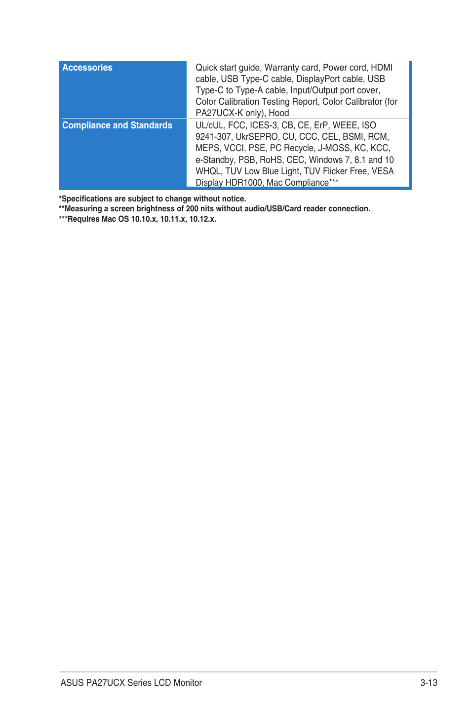 Asus ProArt Display PA27UCX-K 27" 16:9 4K HDR IPS Monitor User Manual | Page 33 / 37