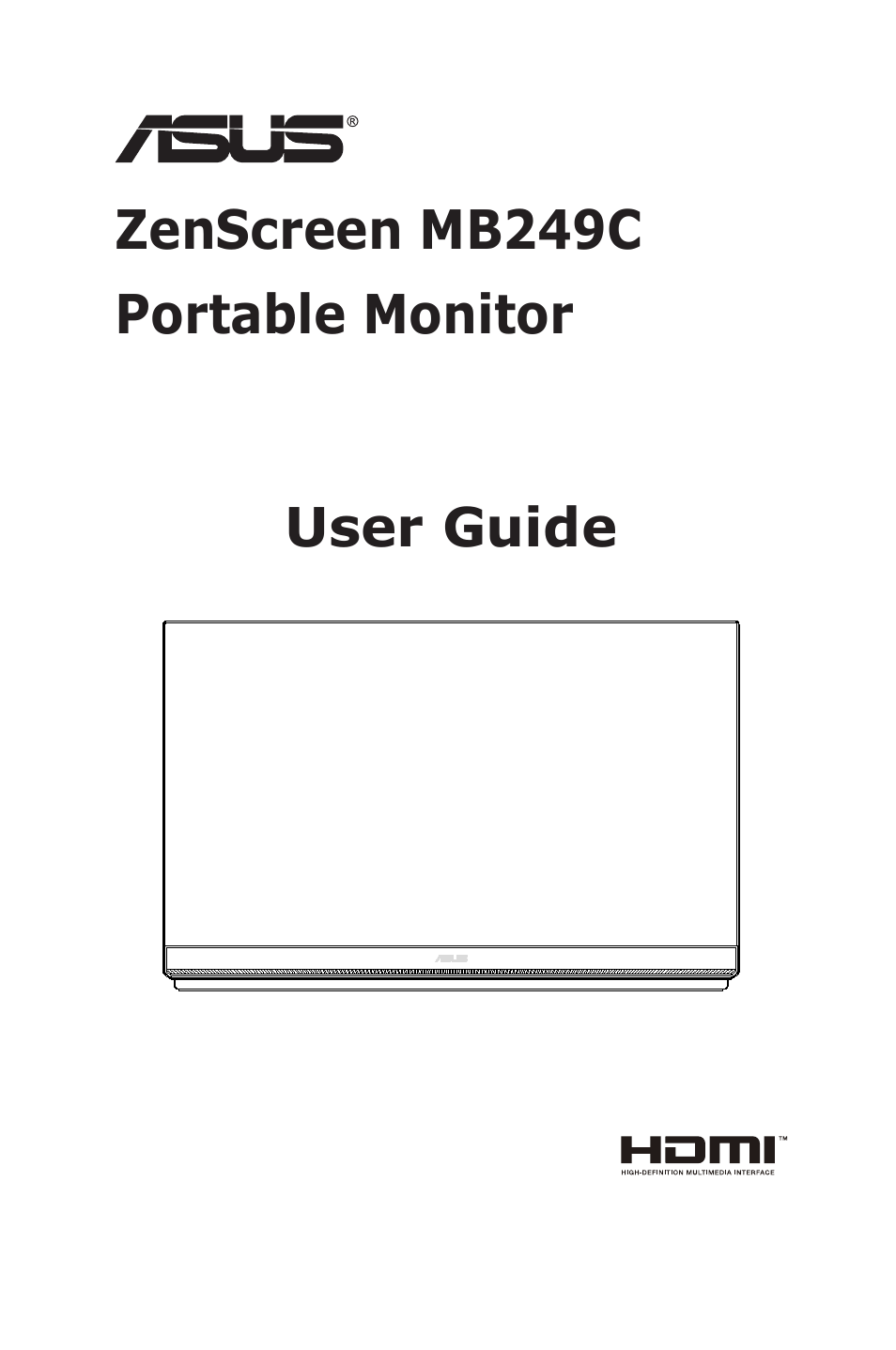 Asus ZenScreen MB249C 23.8" Portable Monitor User Manual | 26 pages
