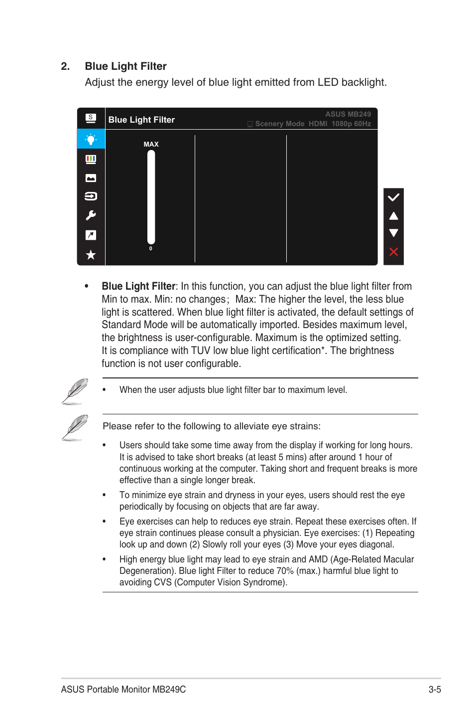Asus ZenScreen MB249C 23.8" Portable Monitor User Manual | Page 17 / 26