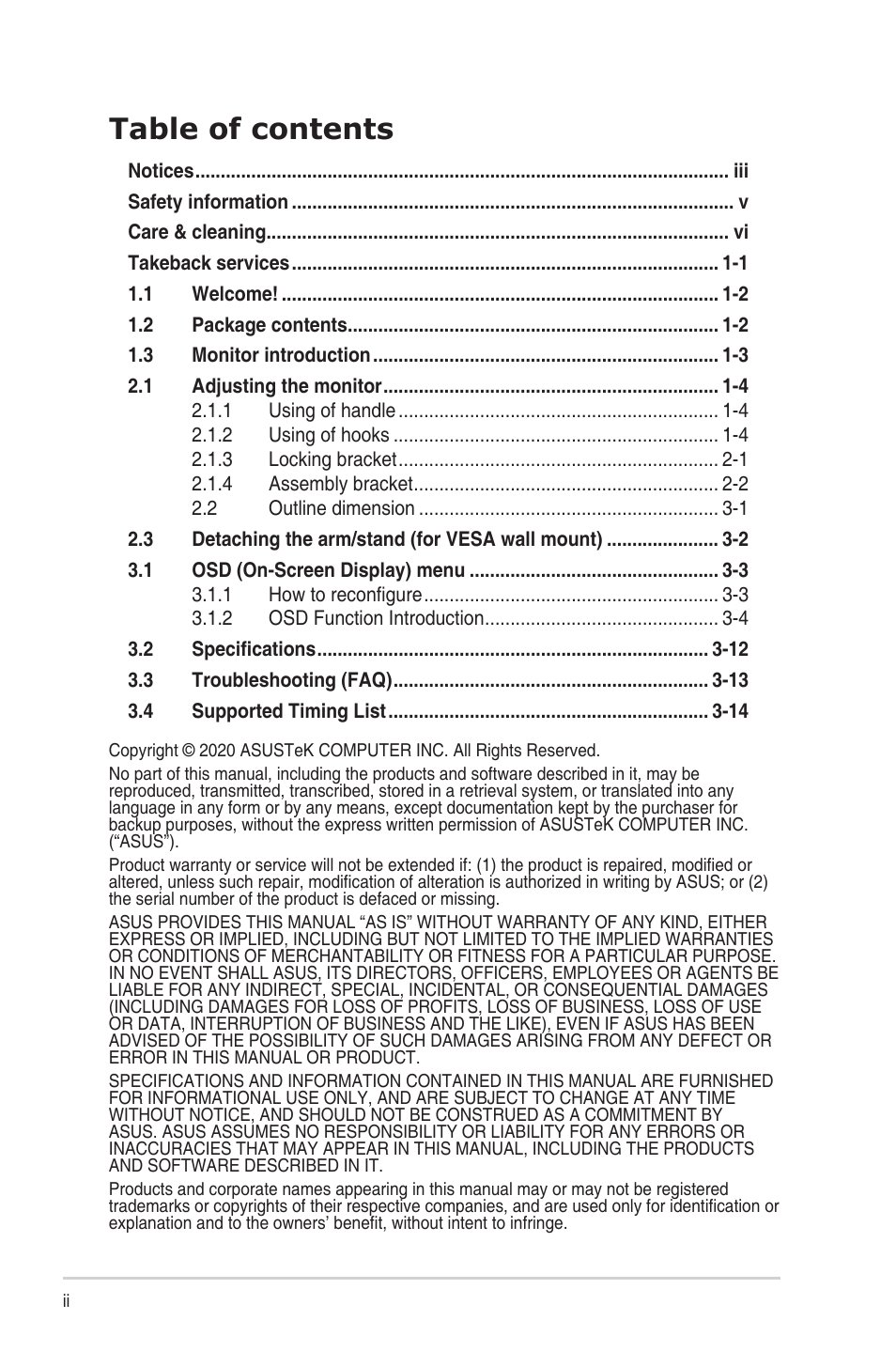 Asus ZenScreen MB249C 23.8" Portable Monitor User Manual | Page 2 / 26