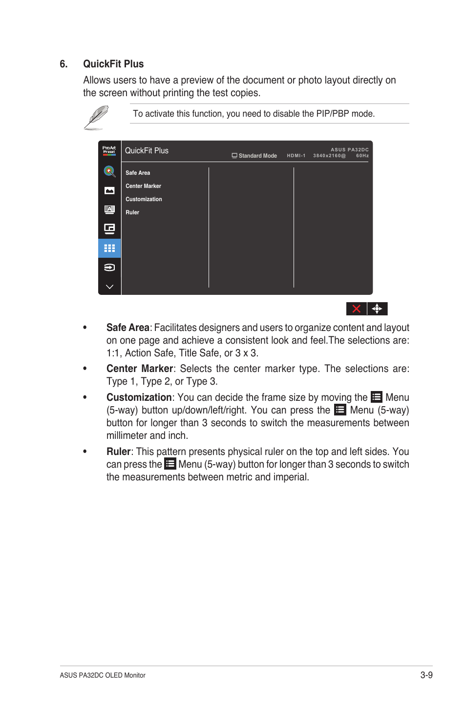 Asus ProArt Display OLED PA32DC 31.5" 4K HDR Monitor User Manual | Page 35 / 47