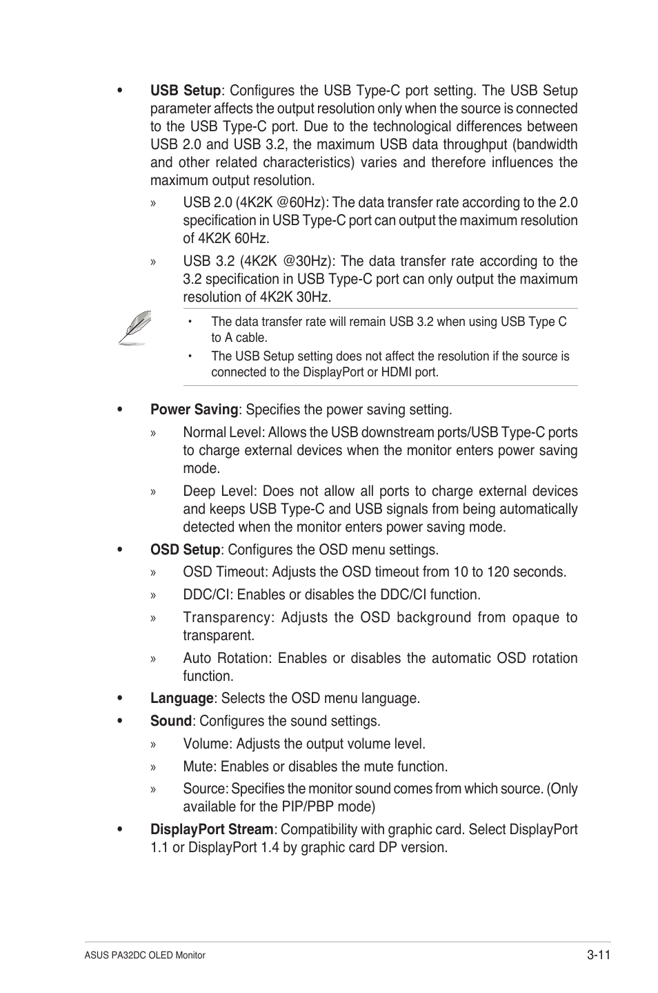 Asus ProArt Display OLED PA32DC 31.5" 4K HDR Monitor User Manual | Page 37 / 47