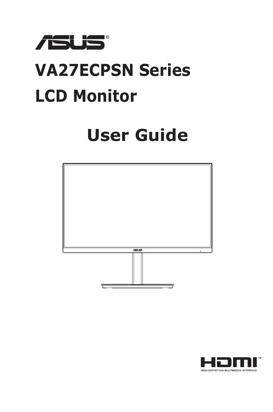 Asus VA27ECPSN 27" Monitor User Manual | 33 pages