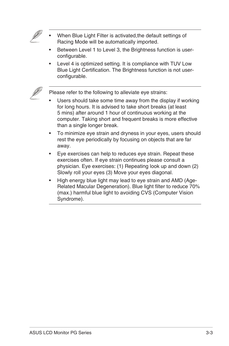 Asus Republic of Gamers Swift PG329QW 32" 1440p 175 Hz Gaming Monitor User Manual | Page 19 / 28