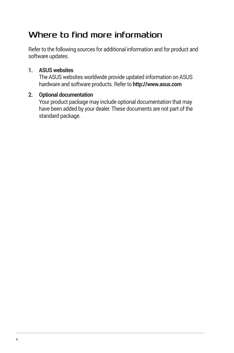 Where to find more information | Asus Republic of Gamers Swift OLED 26.5" 1440p HDR 240 Hz Gaming Monitor User Manual | Page 10 / 40