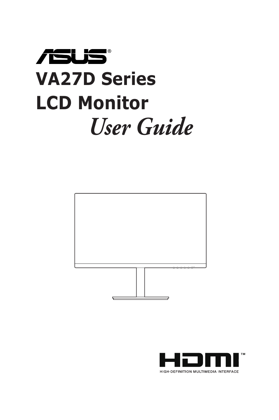Asus VA27DQSB 27" 16:9 Adaptive-Sync Eye Care IPS Monitor User Manual | 33 pages