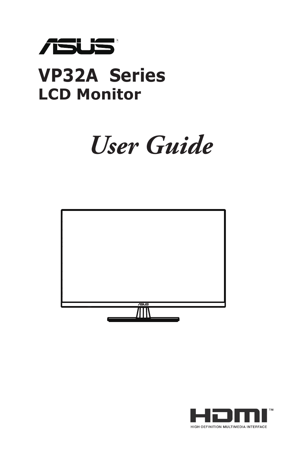 Asus VP32AQ Eye Care 31.5" 16:9 Adaptive-Sync/FreeSync QHD HDR IPS Monitor User Manual | 26 pages