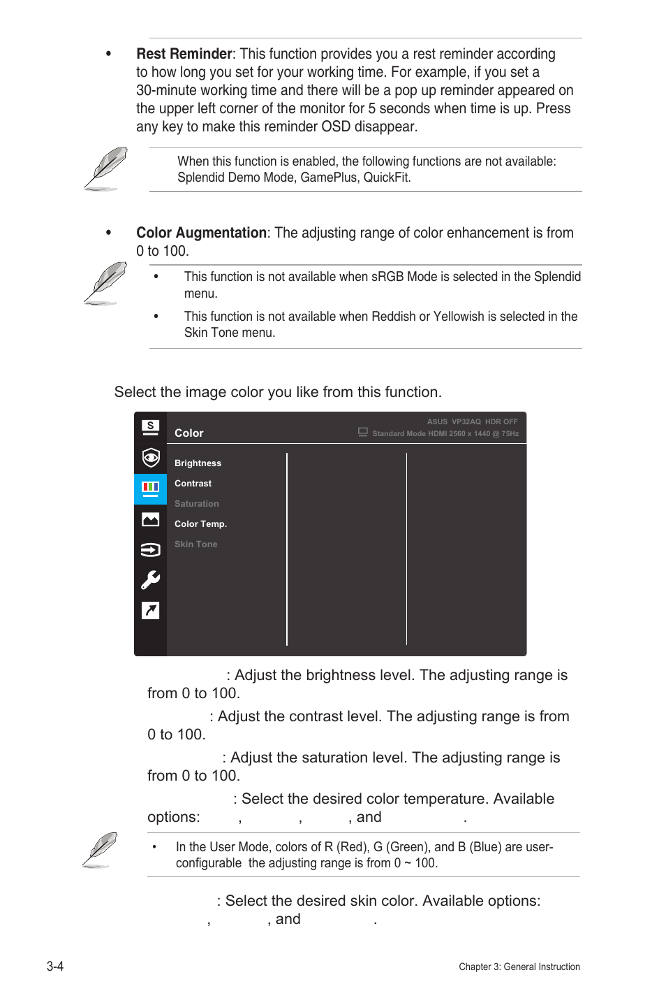 Asus VP32AQ Eye Care 31.5" 16:9 Adaptive-Sync/FreeSync QHD HDR IPS Monitor User Manual | Page 17 / 26