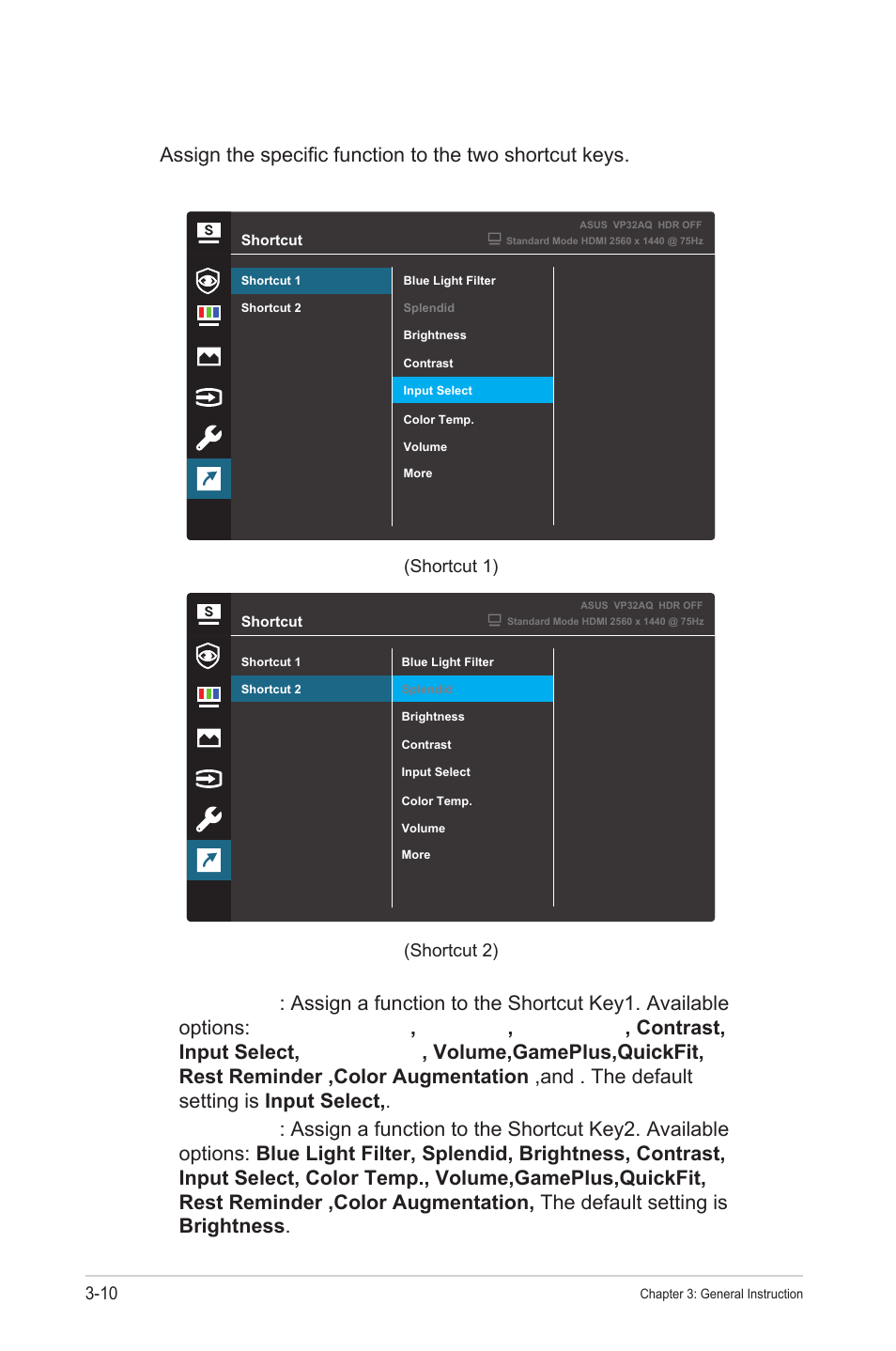 Asus VP32AQ Eye Care 31.5" 16:9 Adaptive-Sync/FreeSync QHD HDR IPS Monitor User Manual | Page 21 / 26