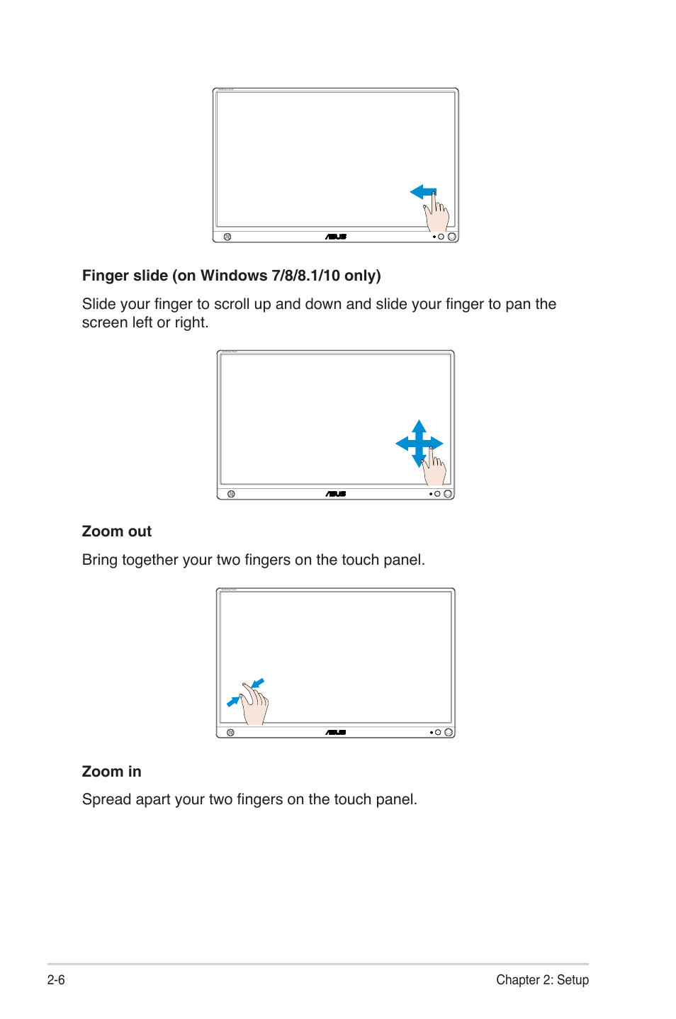 Asus ZenScreen Touch MB16AMT 15.6" 16:9 Multi-Touch IPS Monitor User Manual | Page 16 / 32