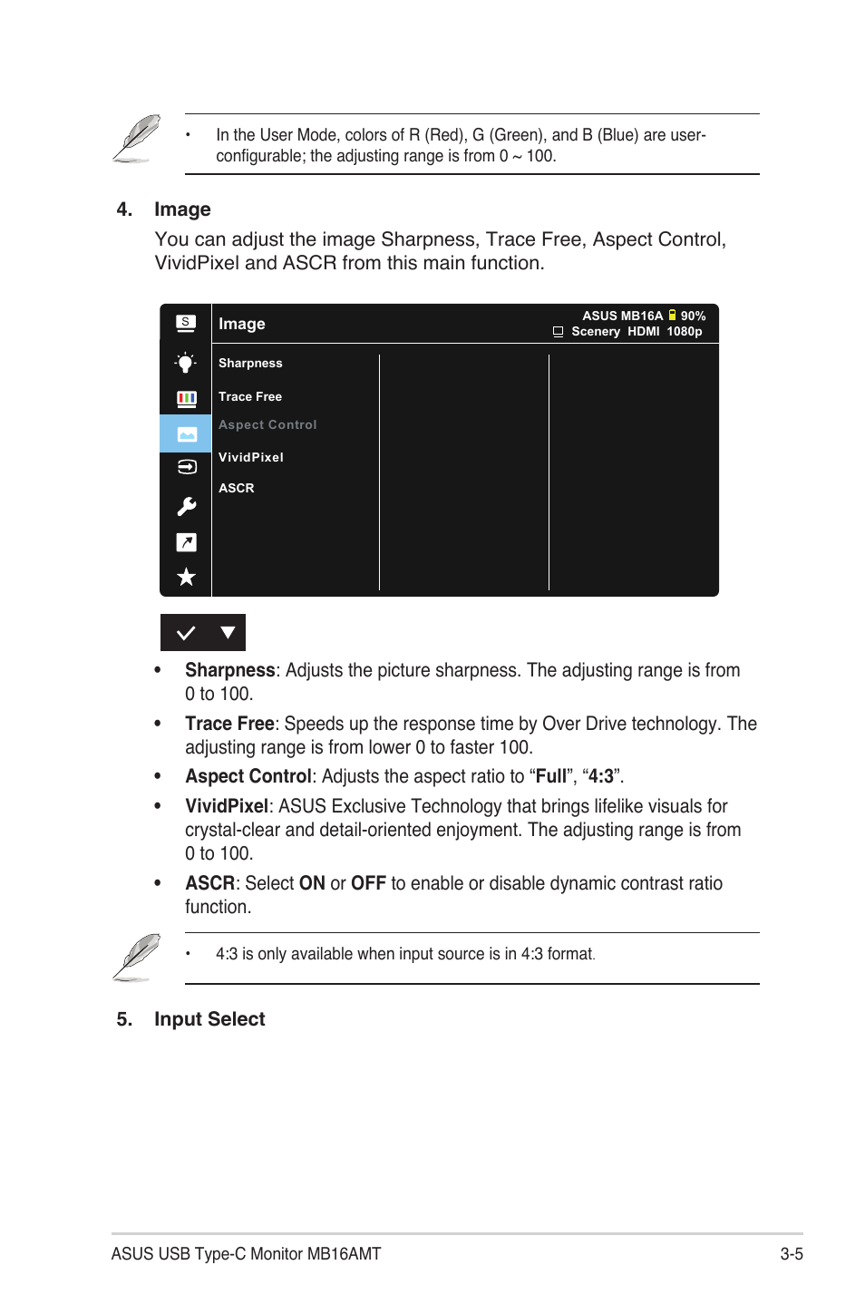 Asus ZenScreen Touch MB16AMT 15.6" 16:9 Multi-Touch IPS Monitor User Manual | Page 23 / 32