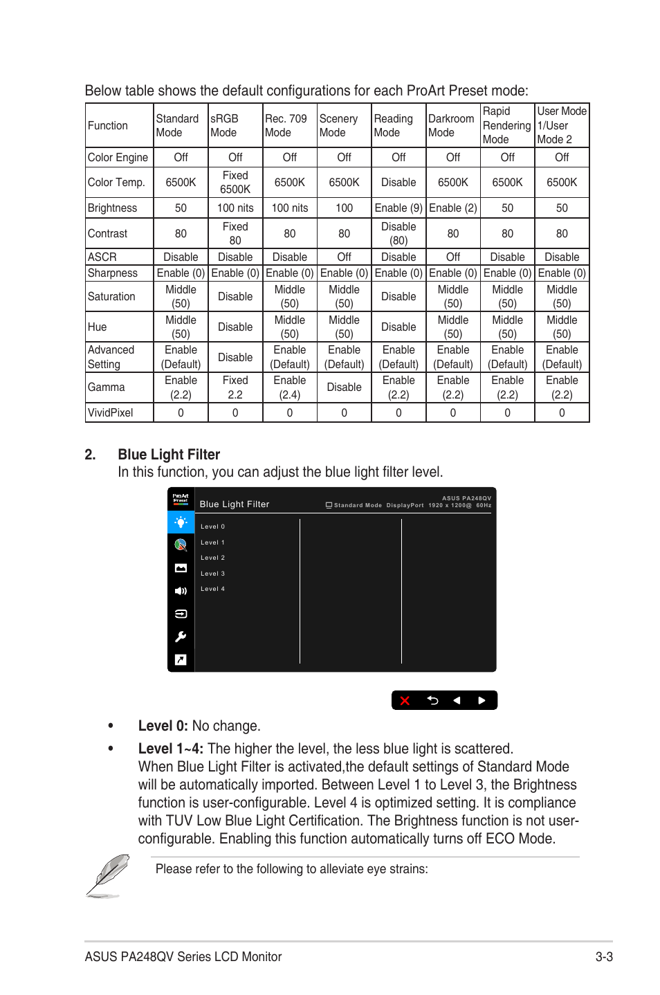 Asus ProArt Display PA248QV 24.1" 16:10 Adaptive-Sync IPS Monitor User Manual | Page 20 / 32
