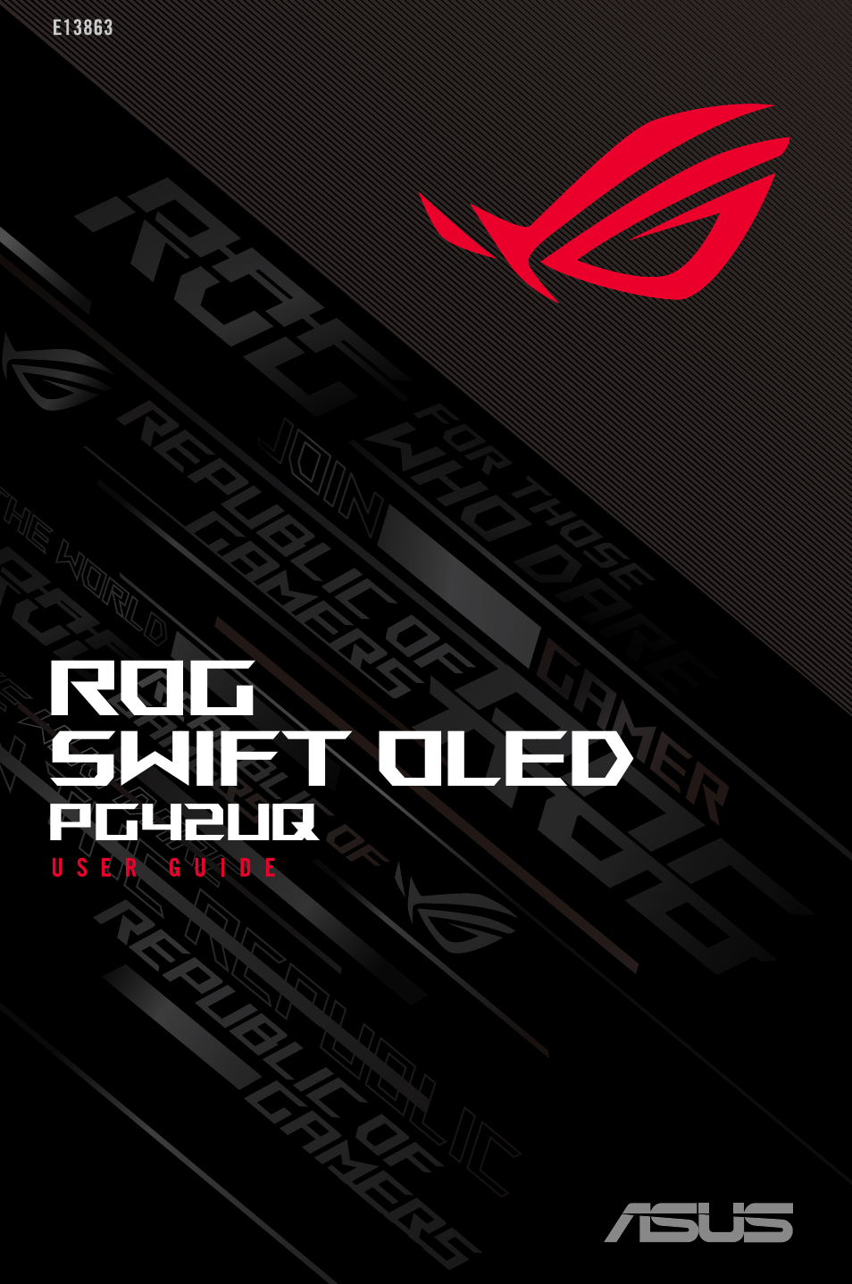 Asus Republic of Gamers Swift PG42UQ 41.5" 4K HDR 138 Hz Gaming Monitor User Manual | 37 pages