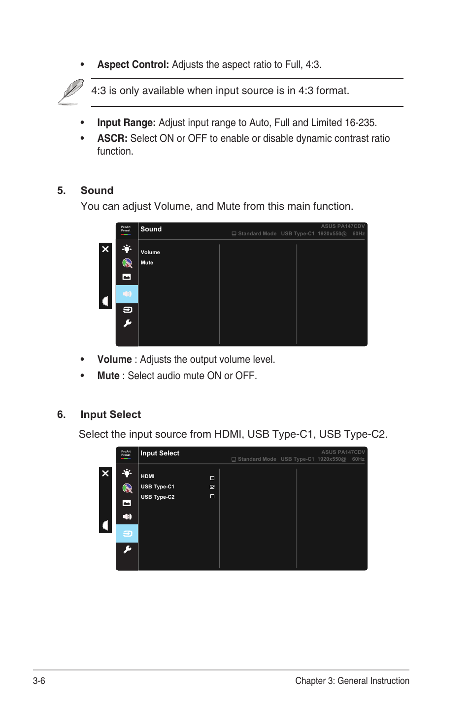 Asus ProArt Display PA147CDV 14" Ultrawide Multi-Touch Monitor User Manual | Page 18 / 23